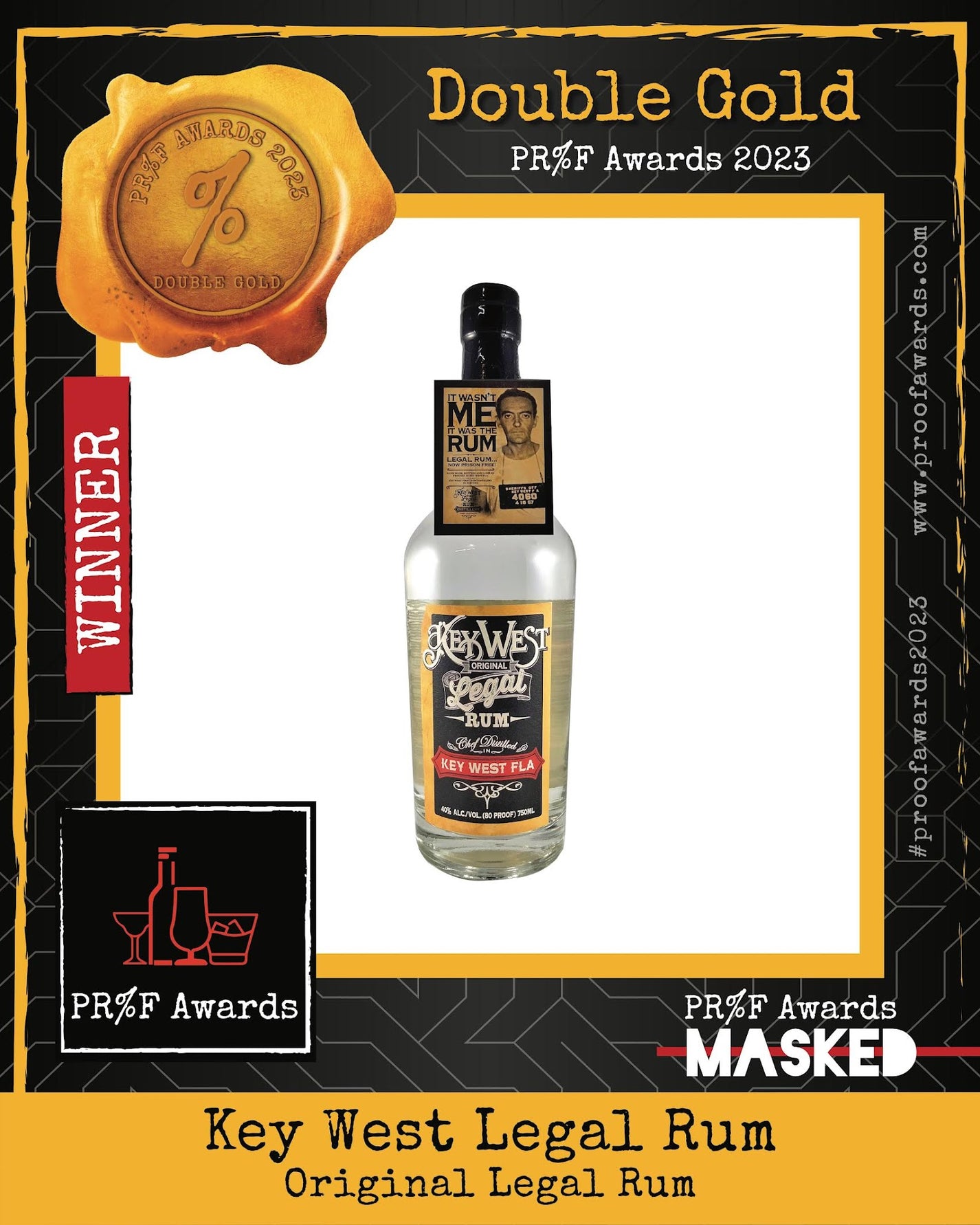 Key West Legal Rum Winner Double Gold in Las Vegas Blind tasting