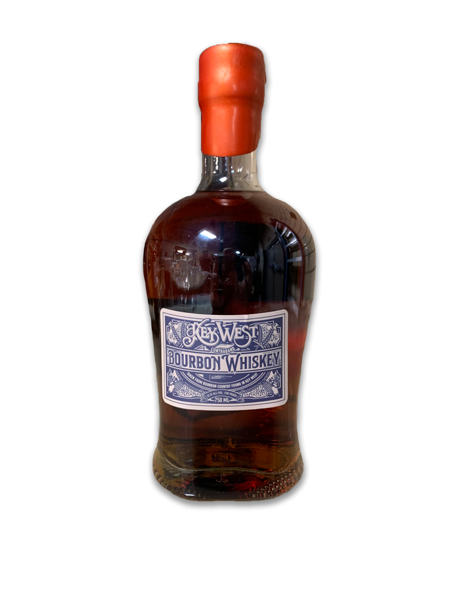 Key West Bourbon Whiskey Red Bottle